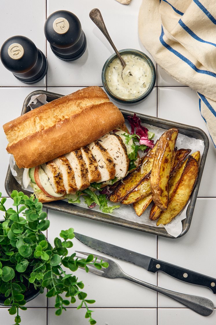 Baguette de Poulet à l’Estragon - Baguette med kyckling och dragon