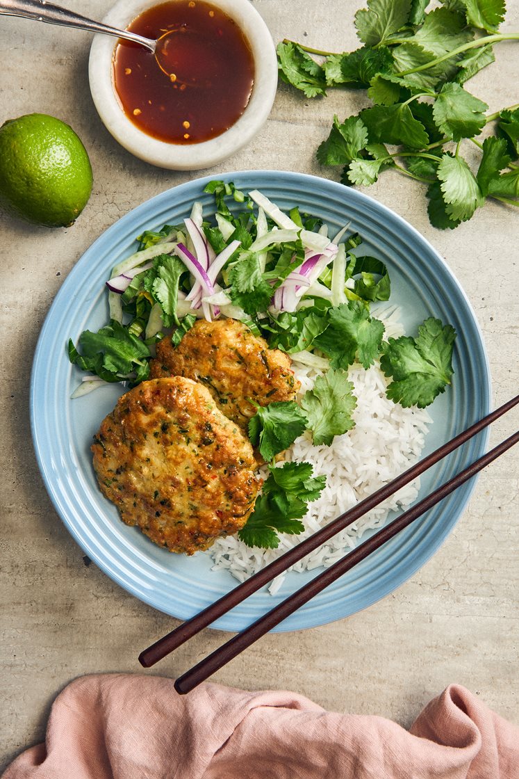 Asatiska fishcakes med lime, chili och koriander