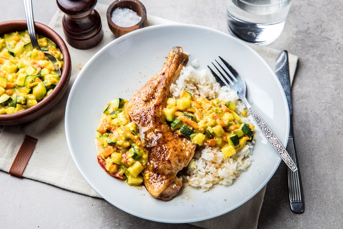 Kyllinglår med indisk daal