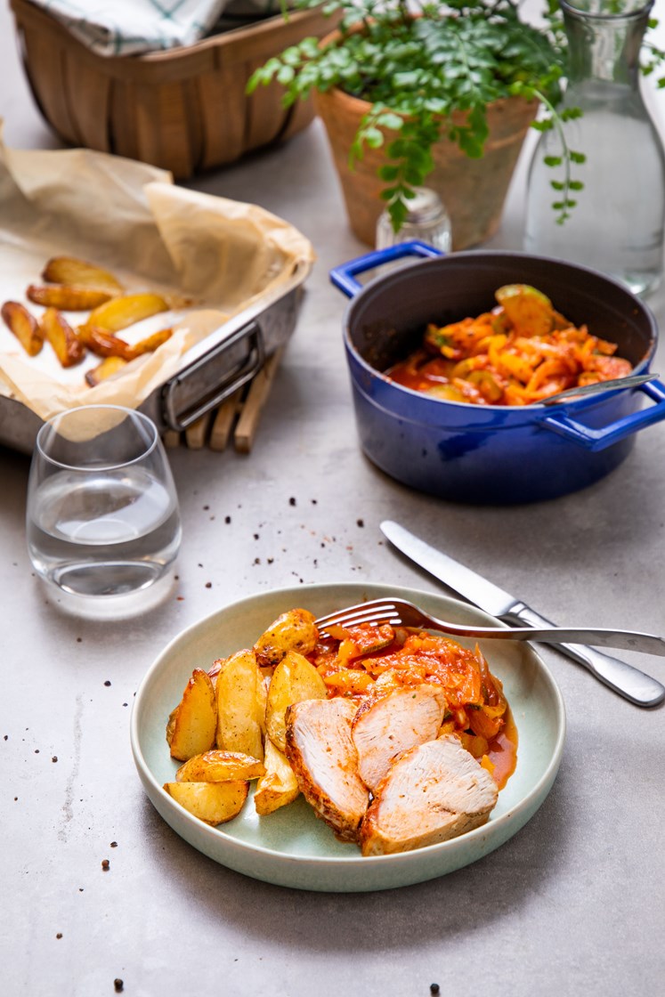 Ytrefilet av svin med ratatouille og ovnsbakte poteter