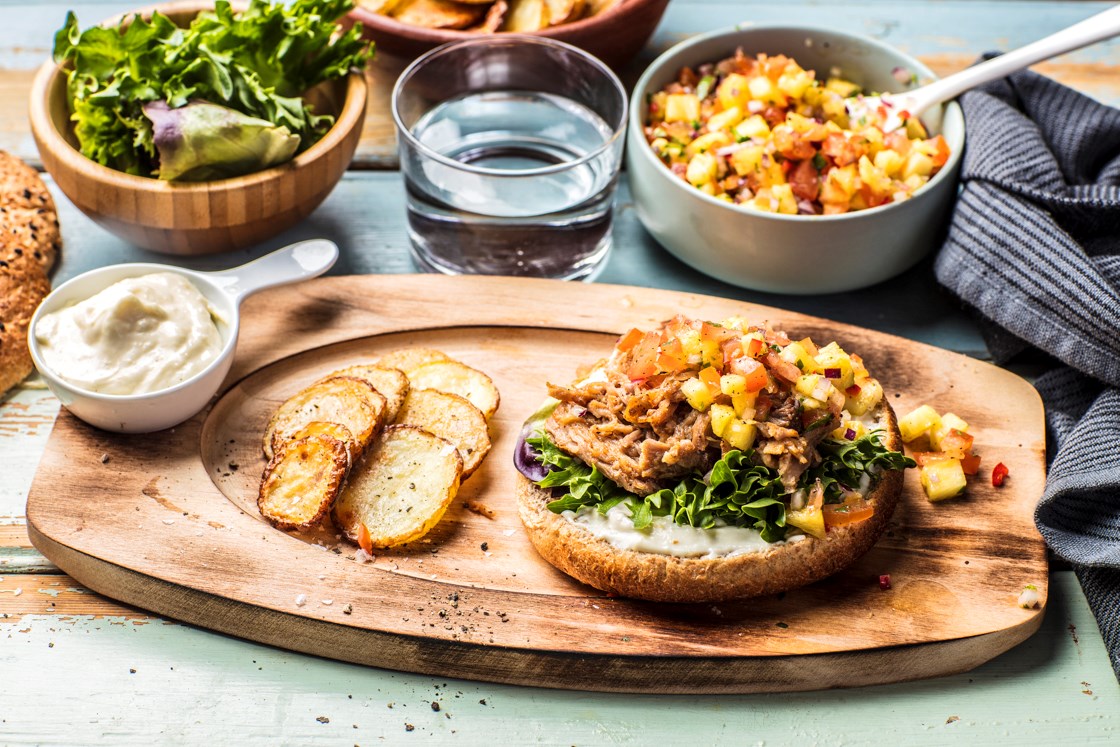 Pulled pork med ananassalsa