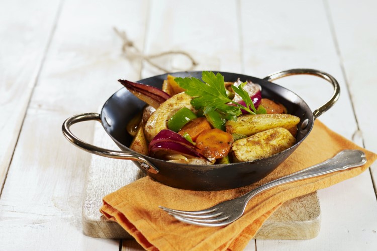 Kyllingpanne med karrismak