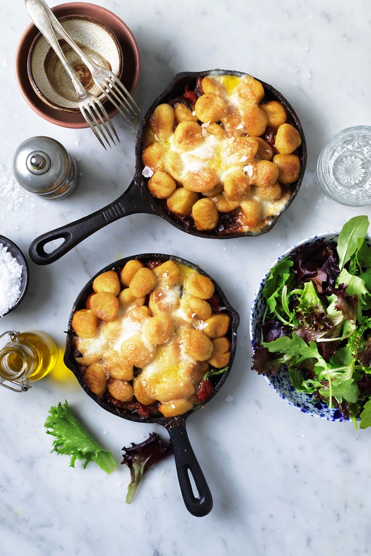 Gnocchi alla Sorrentina - gratinerad potatisgnocchi med tomatsås
