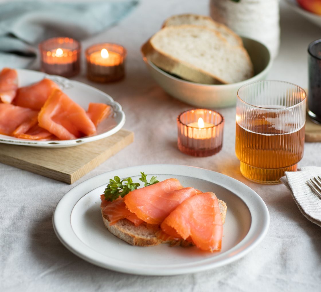 Røget laks i skiver
