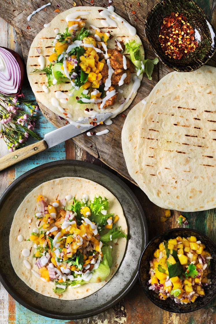 Chicken taco med mangosalsa