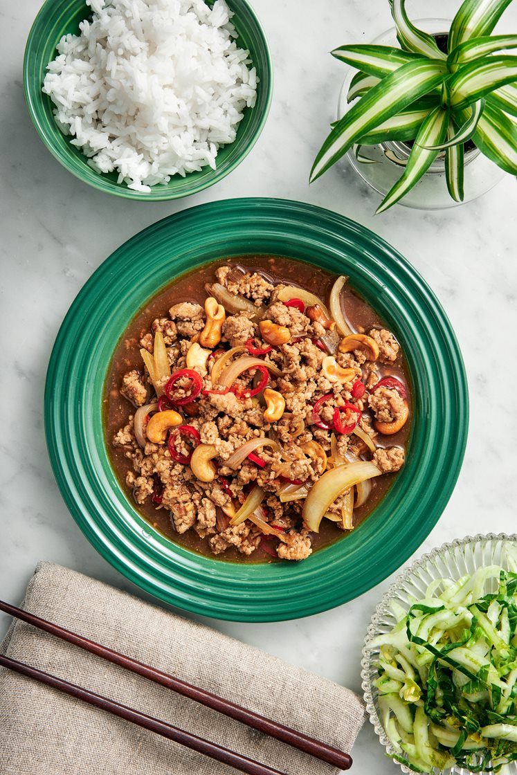 Turkey ginger - kalkonwok med cashewnötter, ingefära och färsk chili