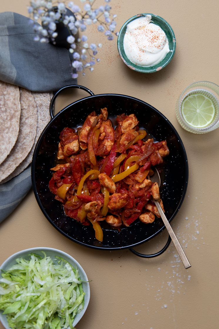 Texmex fajitas med kylling