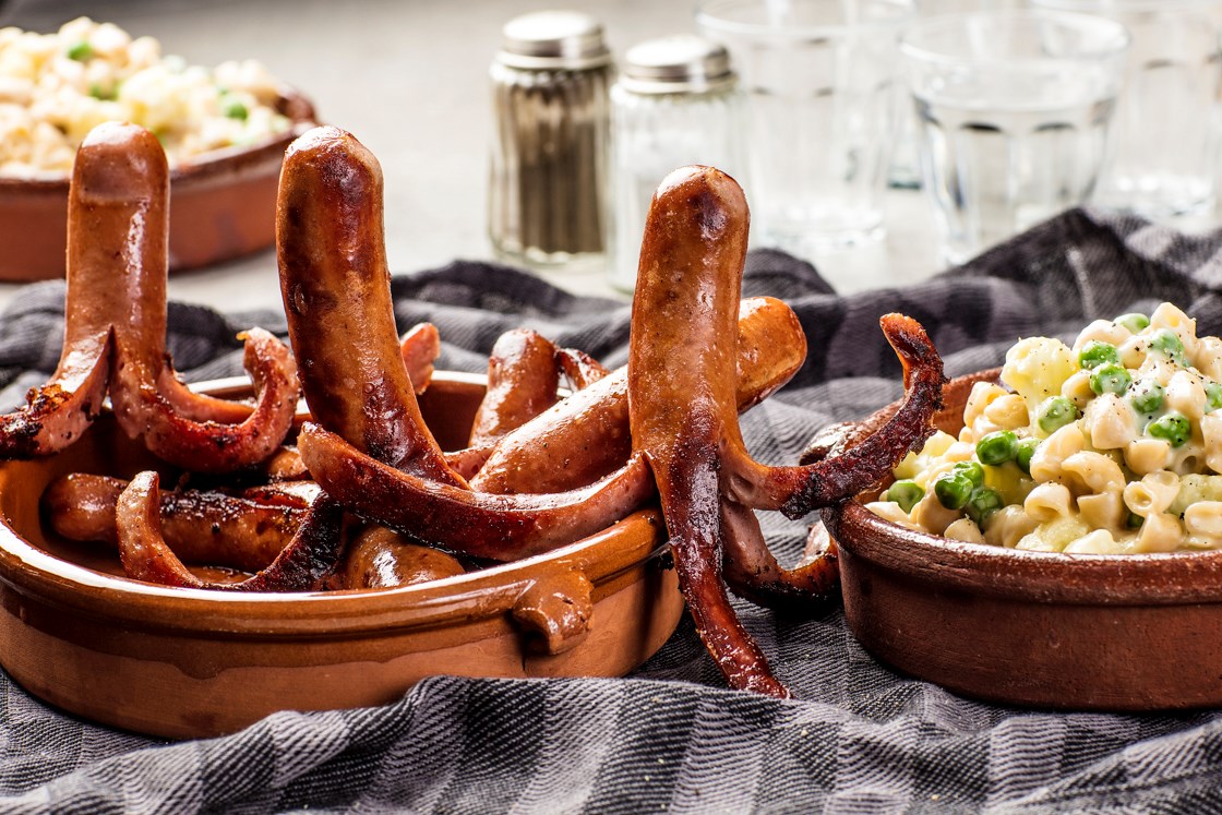 Mac & cheese med pølseblekksprut