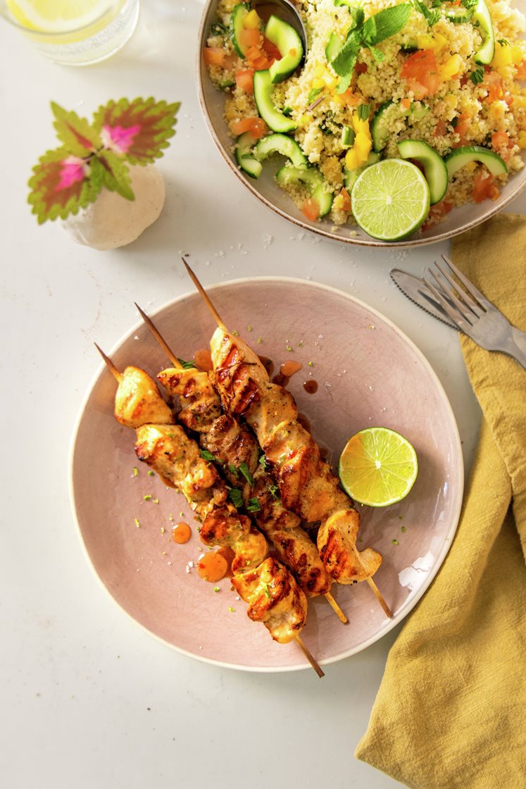 Kyllingekebab med mangosalsa