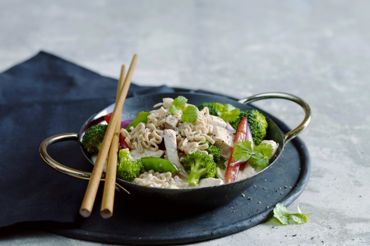 Kyllingwok med kokosmelk