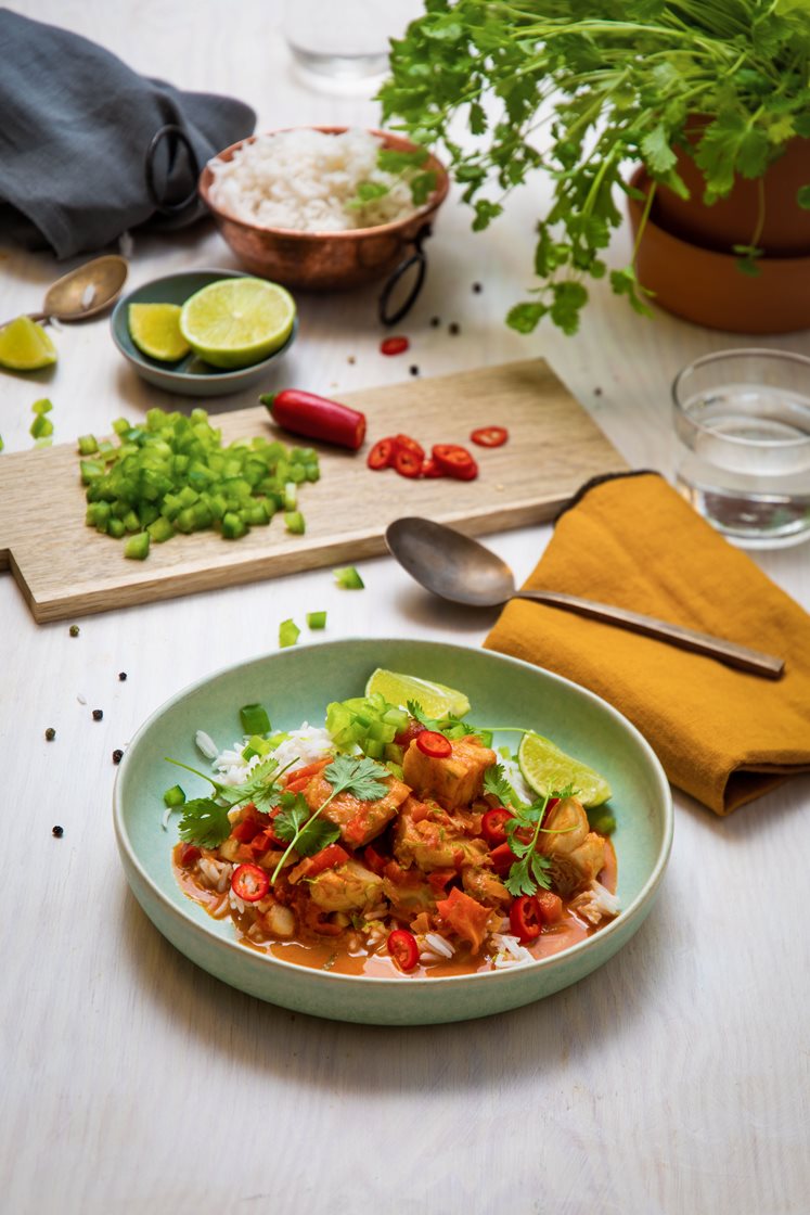 Moqueca - brasiliansk fiskegryte med paprika, kokos og lime