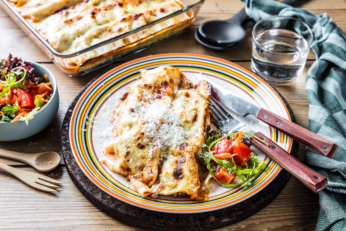 Cannelloni med grønn salat