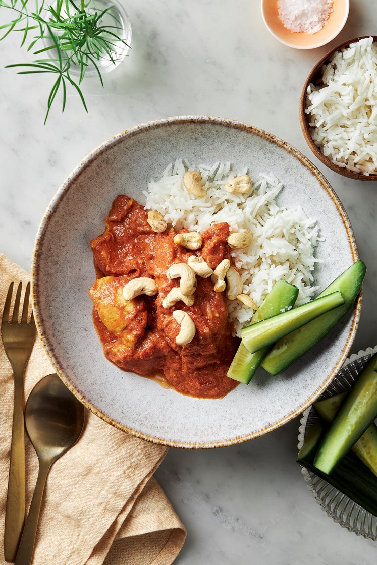 Chicken tikka masala med cashewnötter