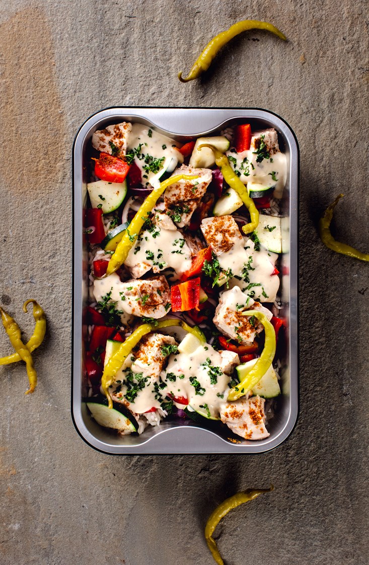 Kreolsk kylling med cherrytomater og paprika