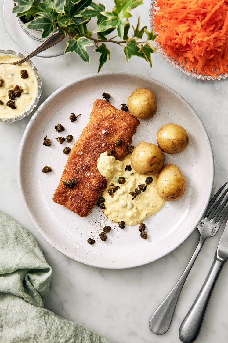 Frasig torsk med kaprisrémoulade och potatis 