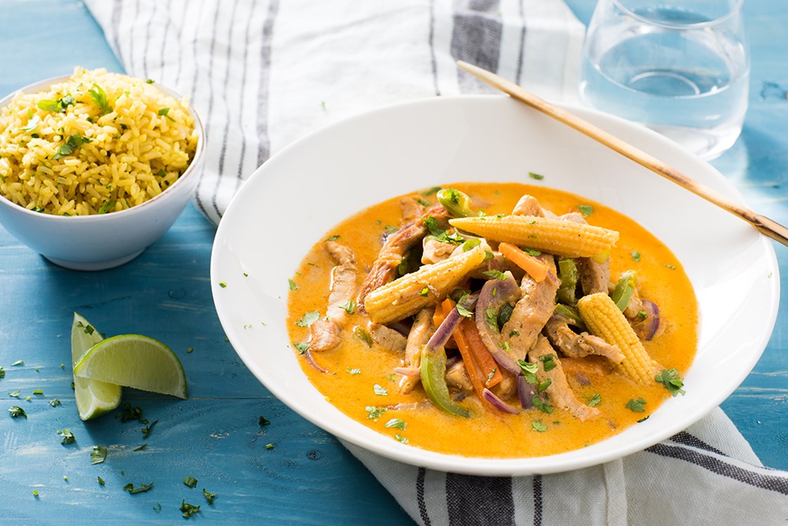 Thaigryte med karrikrydret korianderris