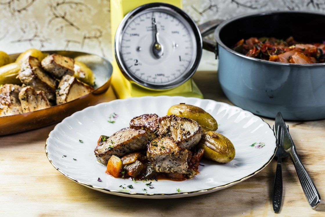 Ytrefilet av svin med ratatouille og ovnsbakte poteter