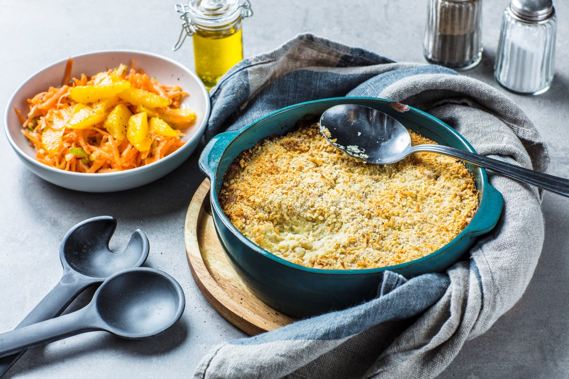 Fiskegrateng med råkost