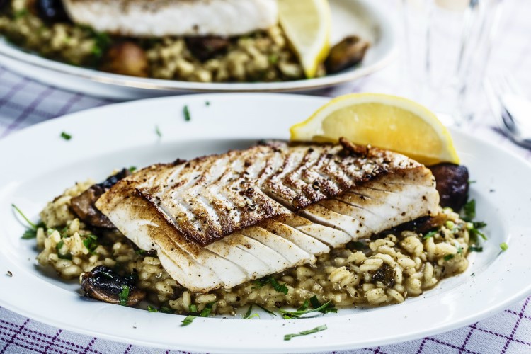 Stekt laks med sopprisotto 