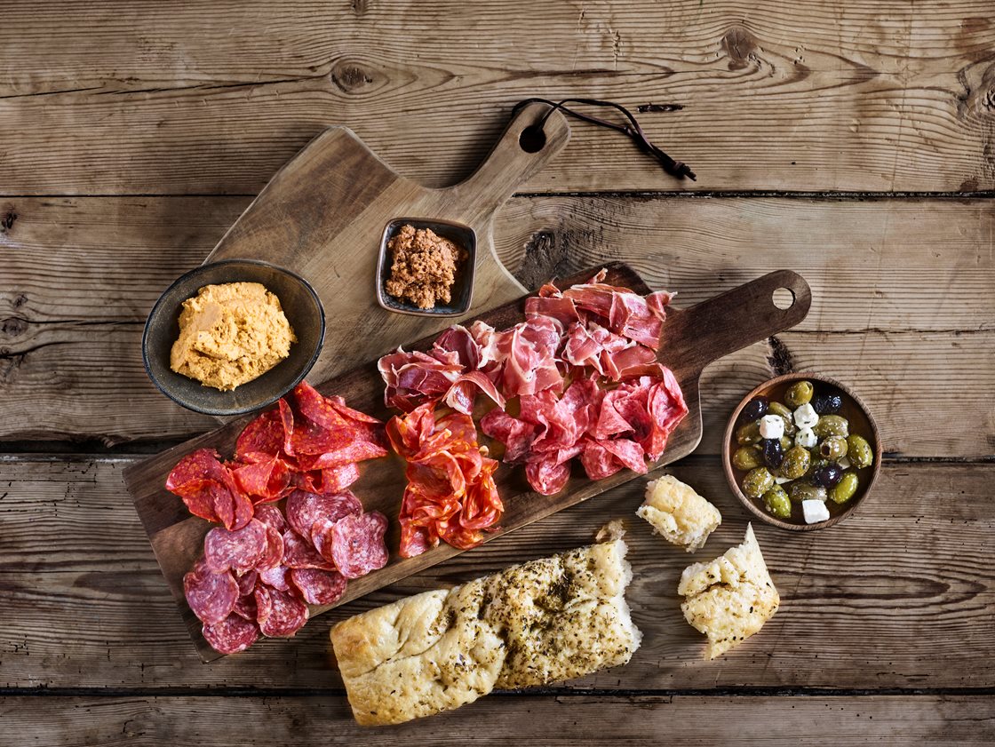 Tapas med lækkerier fra Middelhavsområdet