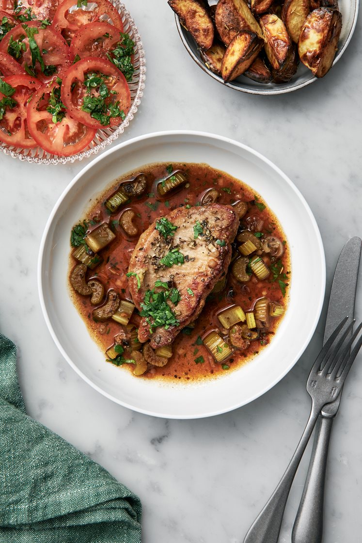 Maiale impanate - italiensk fläskkotlett med skysås och rostad potatis