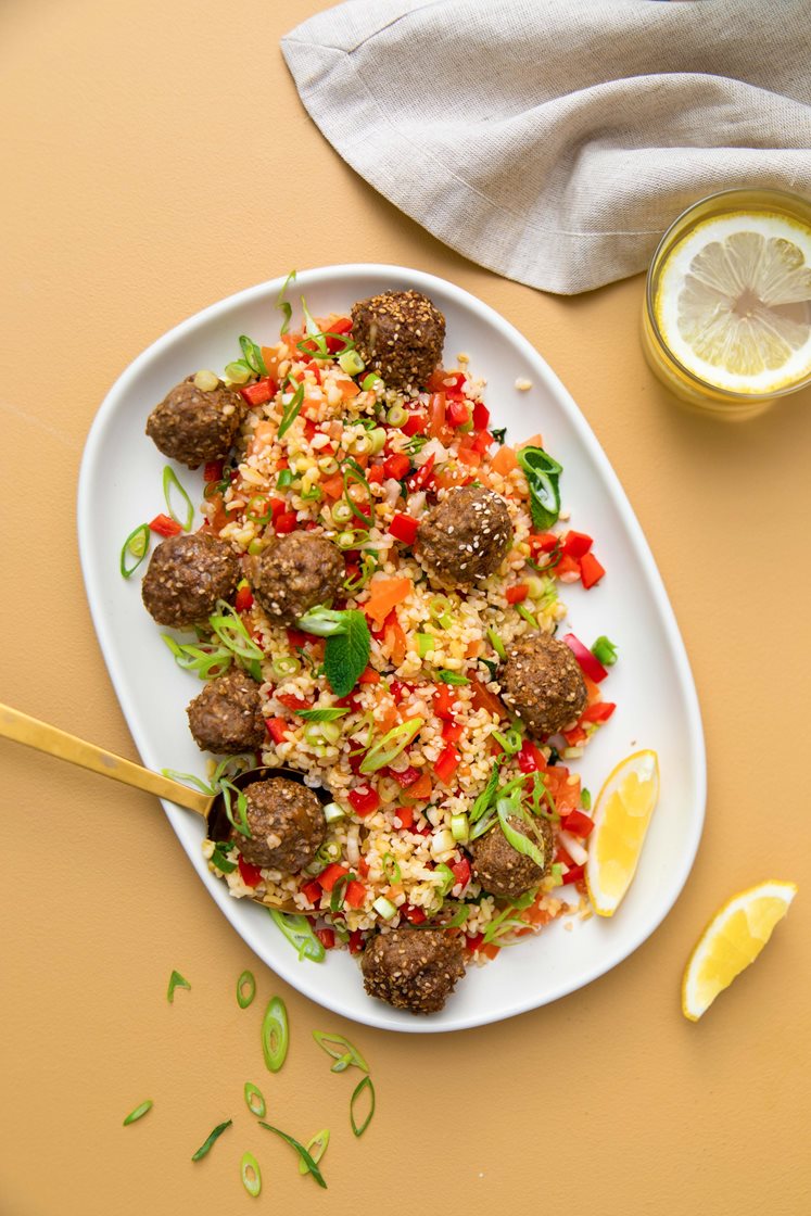 Indonesiske frikadeller med tabouleh