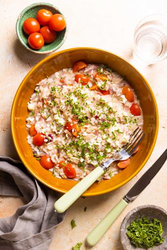 Cremet risotto med bacon