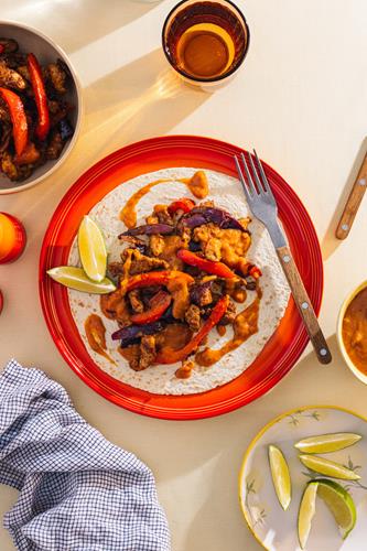 Fajitas med svinekød