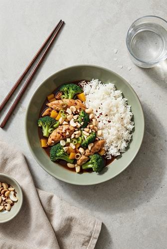 Cashew kylling med broccoli