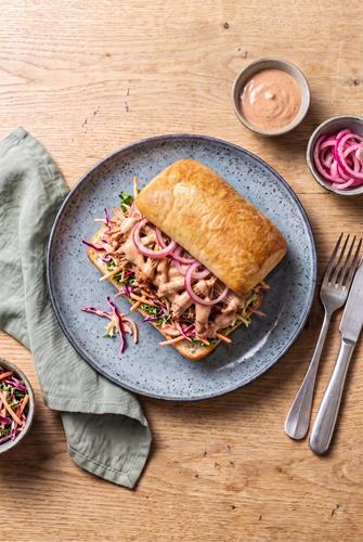 Sandwich med pulled pork