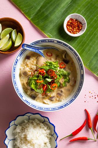 Tom Kha Gai - cremet kokossuppe