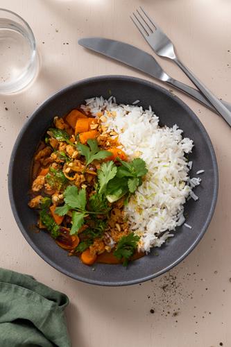 Massaman curry med hakket kylling